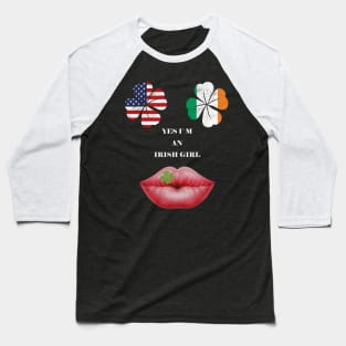 St Patricks Day, Irish American Flag Baseball T-Shirt